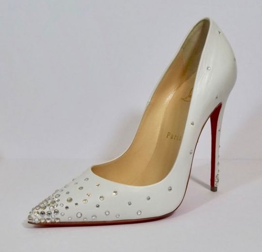 Christian Louboutin Degrastrass 120mm White Crystals